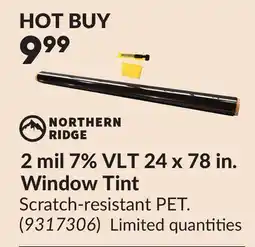 Princess Auto NORTHERN RIDGE 2 mil 7% VLT 24 x 78 in. Window Tint offer