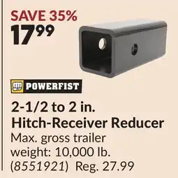 Princess Auto POWERFIST 2-1/2 to 2 in. Hitch-Receiver Reducer offer