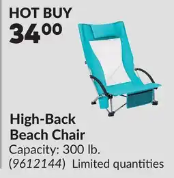 Princess Auto High-Back Beach Chair offer