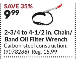 Princess Auto 2-3/4 to 4-1/2 in. Chain/Band Oil Filter Wrench offer