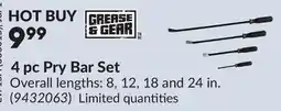 Princess Auto 4 pc Pry Bar Set offer