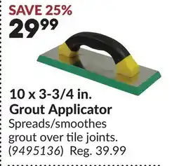 Princess Auto Grout Applicator offer