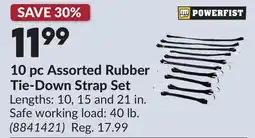 Princess Auto 10 pc Assorted Rubber Tie-Down Strap Set offer