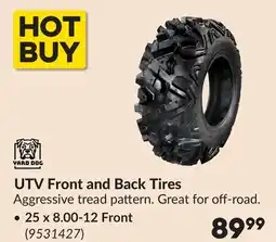 Princess Auto UTV Front and Back Tires offer