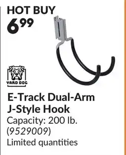 Princess Auto E-Track Dual-Arm J-Style Hook offer