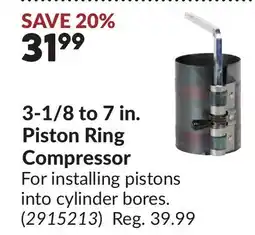 Princess Auto 3-1/8 to 7 in. Piston Ring Compressor offer