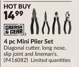 Princess Auto 4 pc Mini Plier Set offer