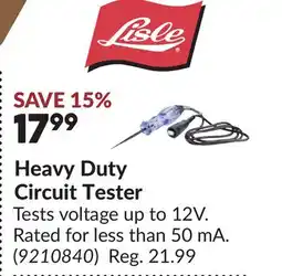 Princess Auto Heavy Duty Circuit Tester offer