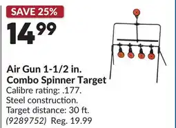 Princess Auto Air Gun 1-1/2 in. Combo Spinner Target offer