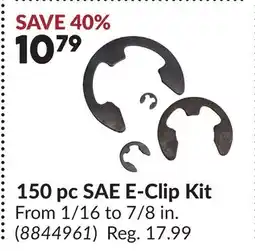 Princess Auto 150 pc SAE E-Clip Kit offer