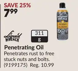 Princess Auto Penetrating Oil offer