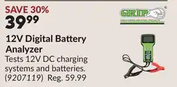 Princess Auto 12V Digital Battery Analyzer offer