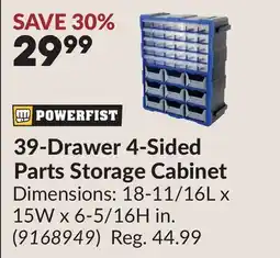 Princess Auto POWERFIST 39-Drawer 4-Sided Parts Storage Cabinet offer
