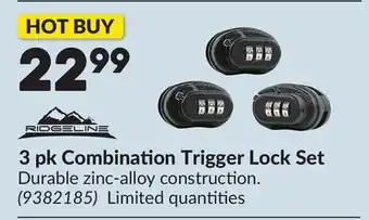 Princess Auto 3 pk Combination Trigger Lock Set offer