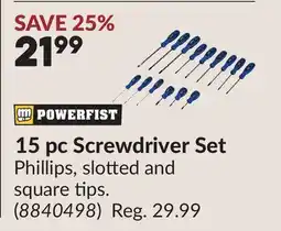 Princess Auto 15 pc Screwdriver Set offer
