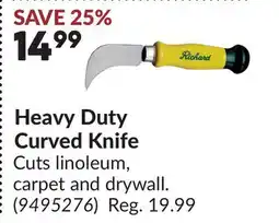 Princess Auto Heavy Duty Curved Knife offer