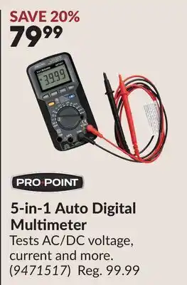 Princess Auto 5-in-1 Auto Digital Multimeter offer