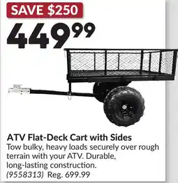 Princess Auto ATV Flat-Deck Cart with Sides offer