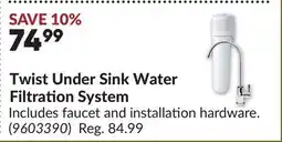 Princess Auto Twist Under Sink Water Filtration System offer