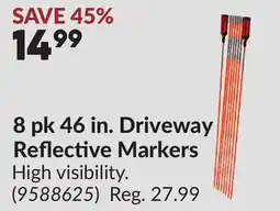 Princess Auto 8 pk 46 in. Driveway Reflective Markers offer