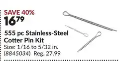 Princess Auto 555 pc Stainless-Steel Cotter Pin Kit offer
