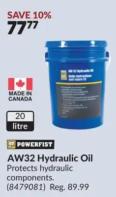 Princess Auto AW32 Hydraulic Oil offer