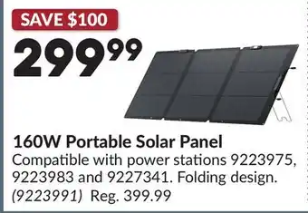 Princess Auto 160W Portable Solar Panel offer