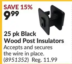 Princess Auto 25 pk Black Wood Post Insulators offer