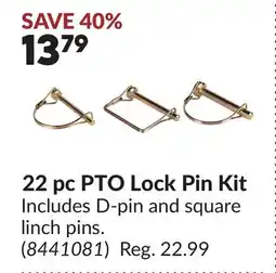 Princess Auto 22 pc PTO Lock Pin Kit offer