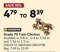 Princess Auto Grade 70 Twin Clevises offer