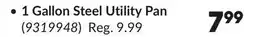 Princess Auto 1 Gallon Steel Utility Pan offer