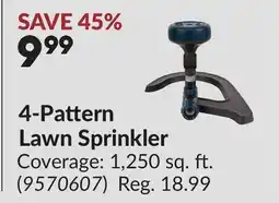 Princess Auto 4-Pattern Lawn Sprinkler offer