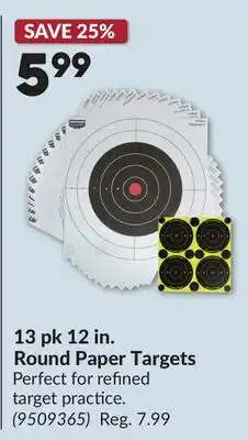 Princess Auto 13 pk 12 in. Round Paper Targets offer
