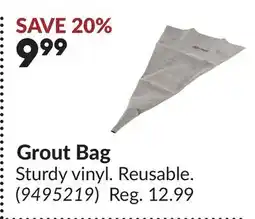 Princess Auto Grout Bag offer