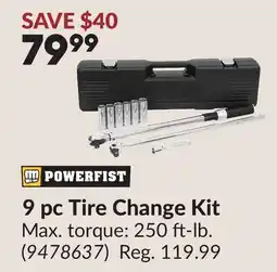 Princess Auto 9 pc Tire Change Kit offer