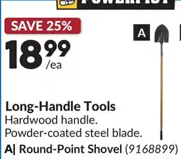 Princess Auto Round-Point Shovel Long-Handle Tools offer