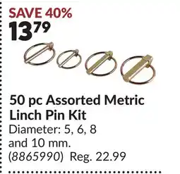 Princess Auto 50 pc Assorted Metric Linch Pin Kit offer