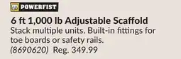 Princess Auto 6 ft 1,000 lb Adjustable Scaffold offer