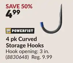 Princess Auto 4 pk Curved Storage Hooks offer