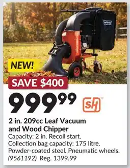 Princess Auto 2 in. 209cc Leaf Vacuum and Wood Chipper offer
