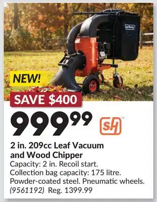 Princess Auto 2 in. 209cc Leaf Vacuum and Wood Chipper offer