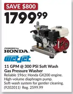Princess Auto 11 GPM @ 300 PSI Soft Wash Gas Pressure Washer offer
