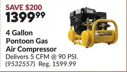 Princess Auto 4 Gallon Pontoon Gas Air Compressor offer