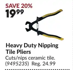 Princess Auto Heavy Duty Nipping Tile Pliers offer