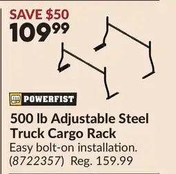 Princess Auto 500 lb Adjustable Steel Truck Cargo Rack offer