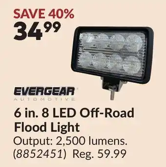 Princess Auto 6 in. 8 LED Off-Road Flood Light offer