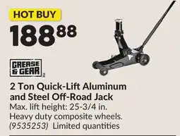 Princess Auto 2 Ton Quick-LiftAluminum and Steel Off-Road Jack offer