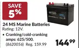 Princess Auto 24 MS Marine Batteries offer