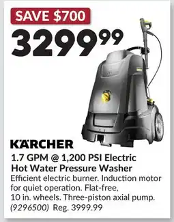 Princess Auto KÄRCHER 1.7 GPM @ 1,200 PSI Electric Hot Water Pressure Washer offer