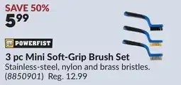 Princess Auto 3 pc Mini Soft-Grip Brush Set offer